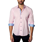 Jared Lang // Melange Casual Button-Up // Pink (S)