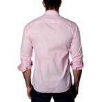 Jared Lang // Melange Casual Button-Up // Pink (S)