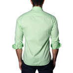 Melange Casual Button-Up // Light Green (2XL)