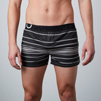 Printed Loose Lift Boxer // Black + Grey (S)