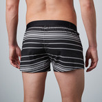 Printed Loose Lift Boxer // Black + Grey (S)