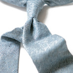 Speckled Silk Cotton Tie // Light Blue