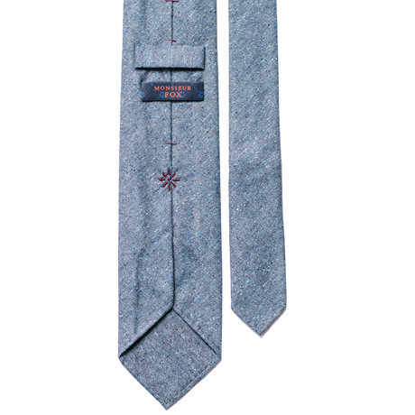 Speckled Silk Cotton Tie // Dark Blue