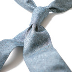 Speckled Silk Cotton Tie // Dark Blue