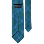 Draper's Windowpane Tie // Blue + Teal