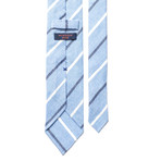 Striped Cashmere Tie // Light Blue + White + Dark Blue