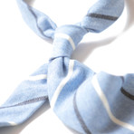 Striped Cashmere Tie // Light Blue + White + Dark Blue