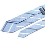 Striped Cashmere Tie // Light Blue + White + Dark Blue