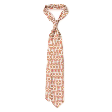 Artisan Silk Tie // Beige + Red