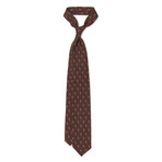 Artisan Silk Tie // Burgundy + Blue + Orange