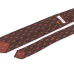 Artisan Silk Tie // Burgundy + Blue + Orange