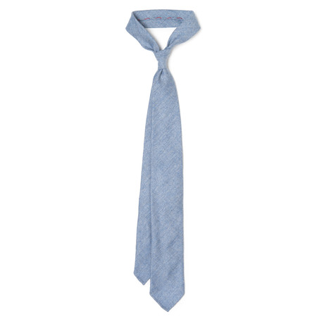 Herringbone Cashmere Tie // Light Blue