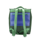 Carter Backpack // Felt + Leather (Midnight Green + Navy Blue)