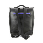 Carter Backpack // Felt + Leather (Midnight Green + Navy Blue)