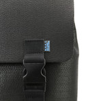 Carter Backpack // Felt + Leather (Midnight Green + Navy Blue)