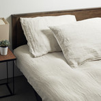 Lino Bedding // Pillowcases // Set of 2 // Linen + White (Standard)