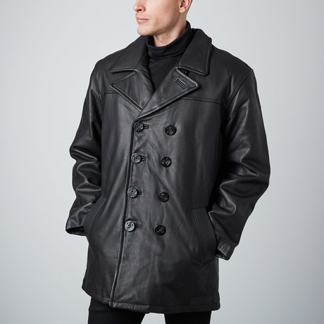 Glove Leather Peacoat // Black (S)