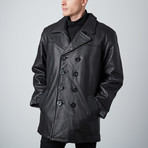 Glove Leather Peacoat // Black (M)