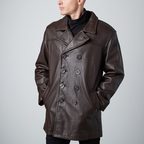 Glove Leather Peacoat // Brown (M)