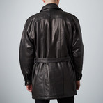 Belted Lamb Coat // Black (M)