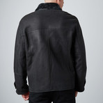 JD Suede Shearling Jacket // Black (S)