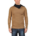 Sweater With Fur Collar // Camel (XS)