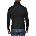 Sweater With Fur Collar // Black (M)