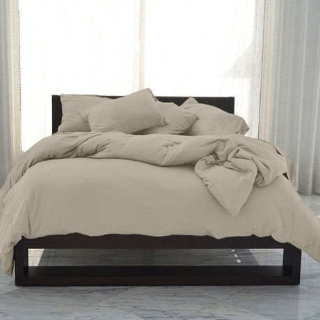 Performance Cooling Duvet Cover // Ecru (Full/Queen)