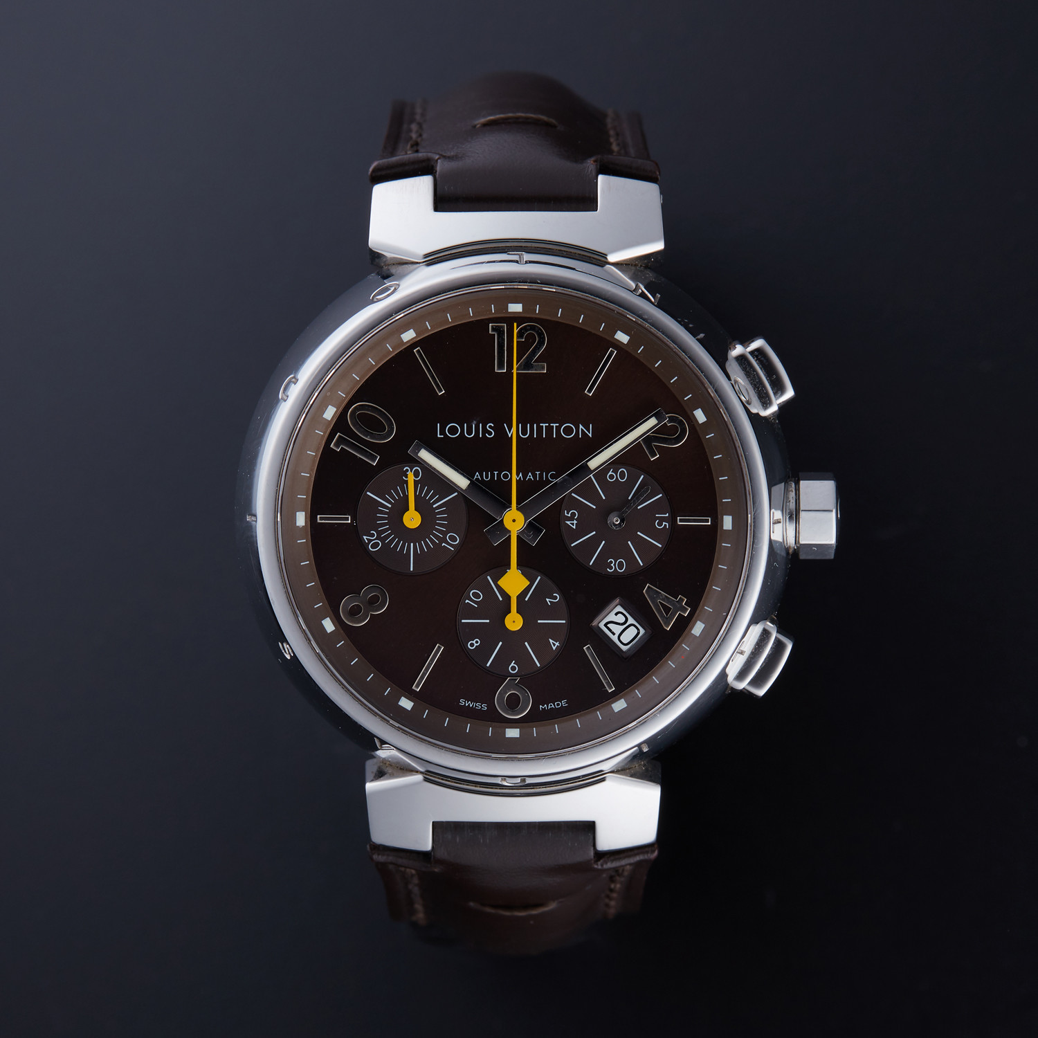 Louis Vuitton Tambour Chronograph Automatic // Q1121 // Pre-Owned - Outstanding Timepieces ...