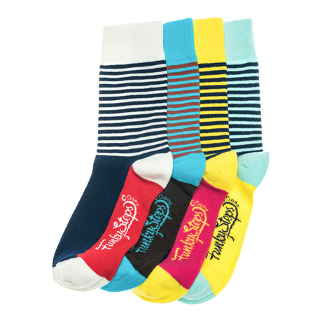 Stripe Sock // Assorted // Set Of 4