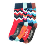 Zig Zag Sock // Assorted // Set Of 4