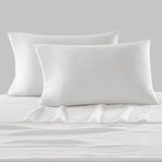 Lino Bedding // Pillowcases // Set of 2 // White (King)