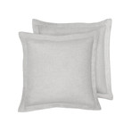 Lino Bedding // Sham // Grey + White (Standard)