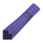 Concentric Squares Silk Tie // Blue