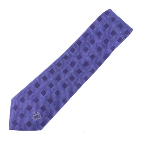 Concentric Squares Silk Tie // Blue