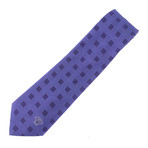 Concentric Squares Silk Tie // Blue