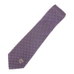 Blocked Rectangle Pattern Silk Tie // Blue + Grey + Yellow