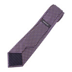 Blocked Rectangle Pattern Silk Tie // Blue + Grey + Yellow