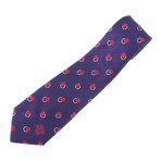 Shadow Circle Pattern Silk Tie // Blue + Red