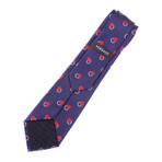 Shadow Circle Pattern Silk Tie // Blue + Red