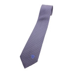 Cubed Tile Pattern Silk Tie // Blue + Grey