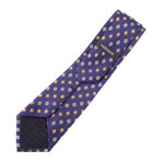 Linear Diamond Pattern Silk Tie // Blue