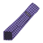Dotted Check Silk Tie // Navy Blue + Light Blue