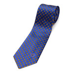 Geo Square Ribbed Silk Tie // Blue + Yellow