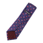 Floral Print Silk Tie // Navy Blue