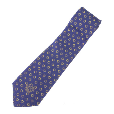 Gradated Circle Print Silk Tie // Blue + Yellow