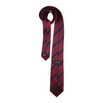 Dotted Stripe Silk Tie // Red + Black