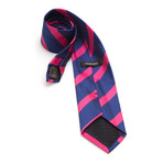 Grosgrain Striped Silk Tie // Red + Blue