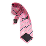 Grosgrain Variated Stripe Silk Tie // Pink + White + Blue