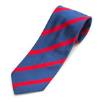 Grosgrain Striped Silk Tie // Blue + Red